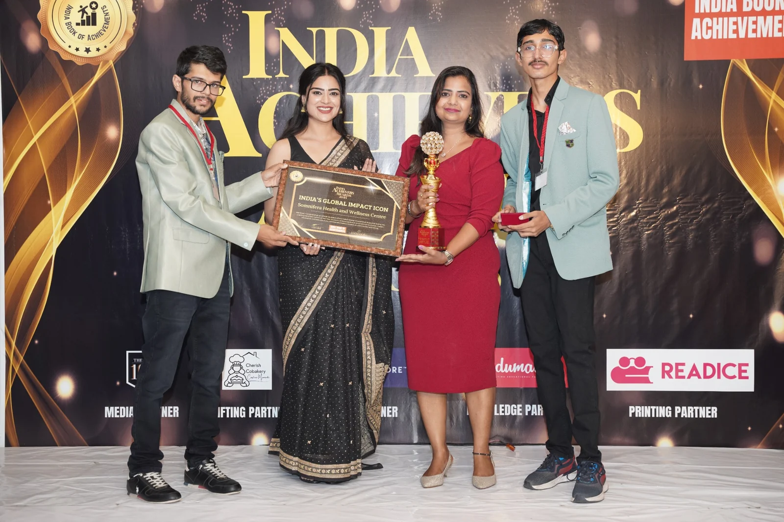 Award recipient at India Book of Achievements recognition event